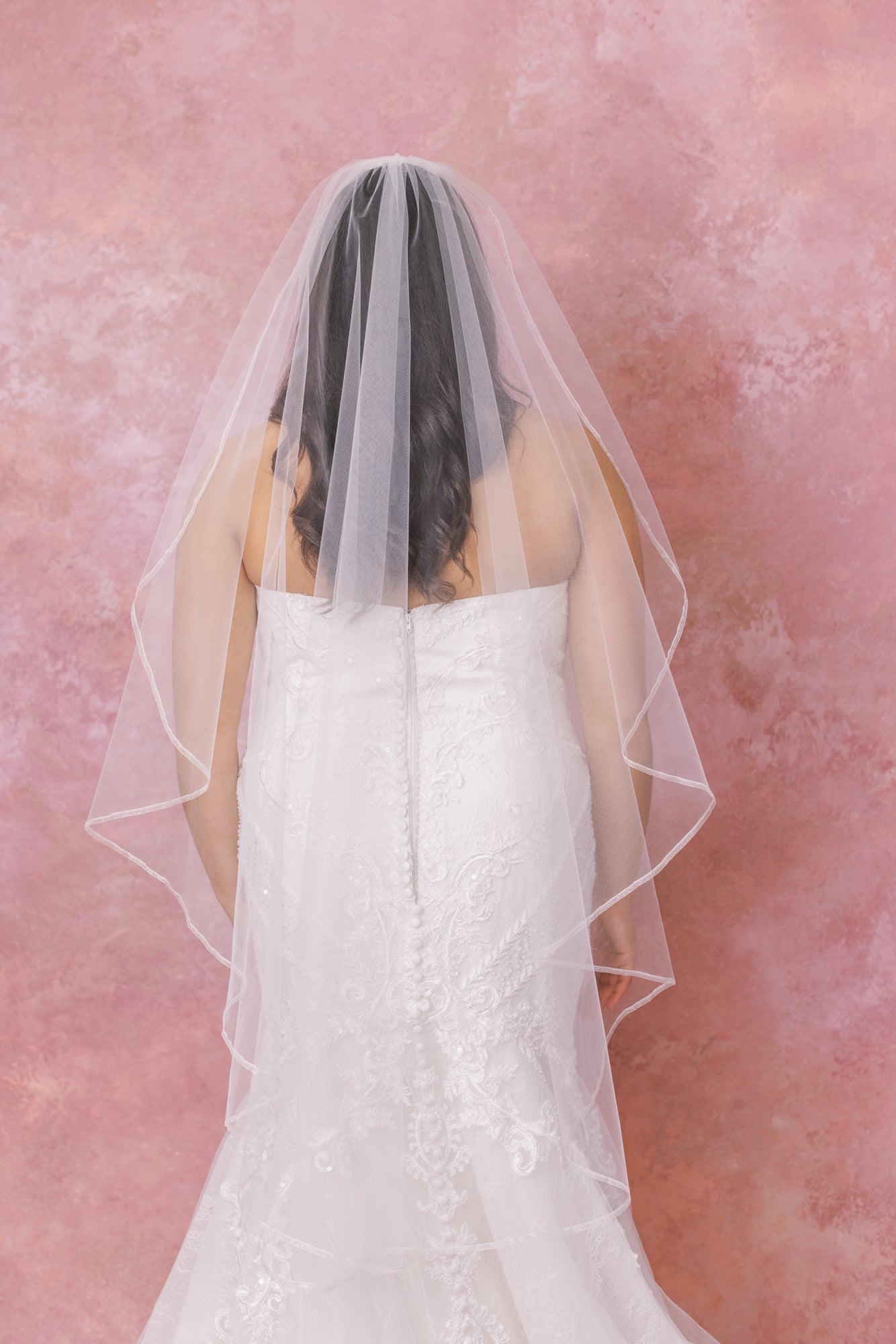 Rose Fingertip Veil