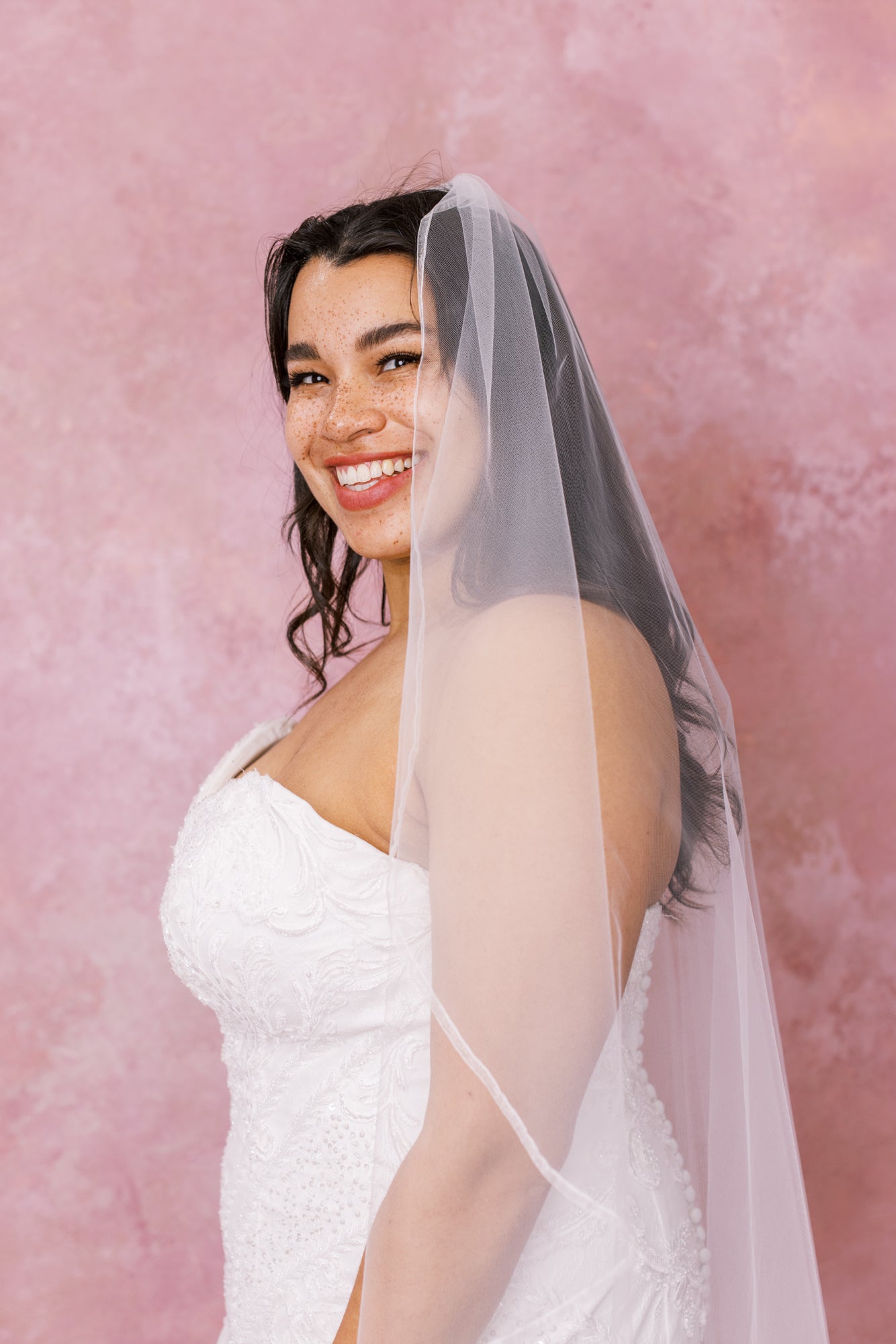 Rose Fingertip Veil