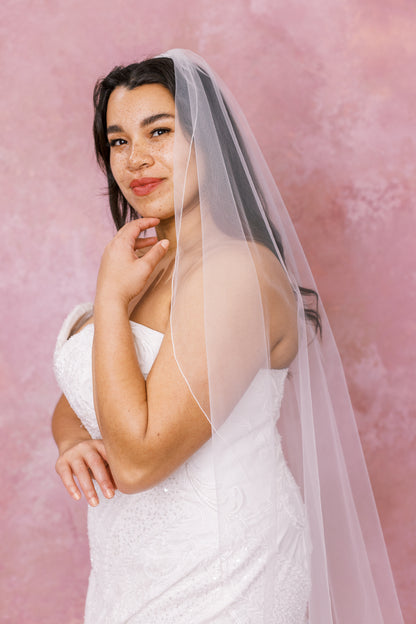 Rose Fingertip Veil