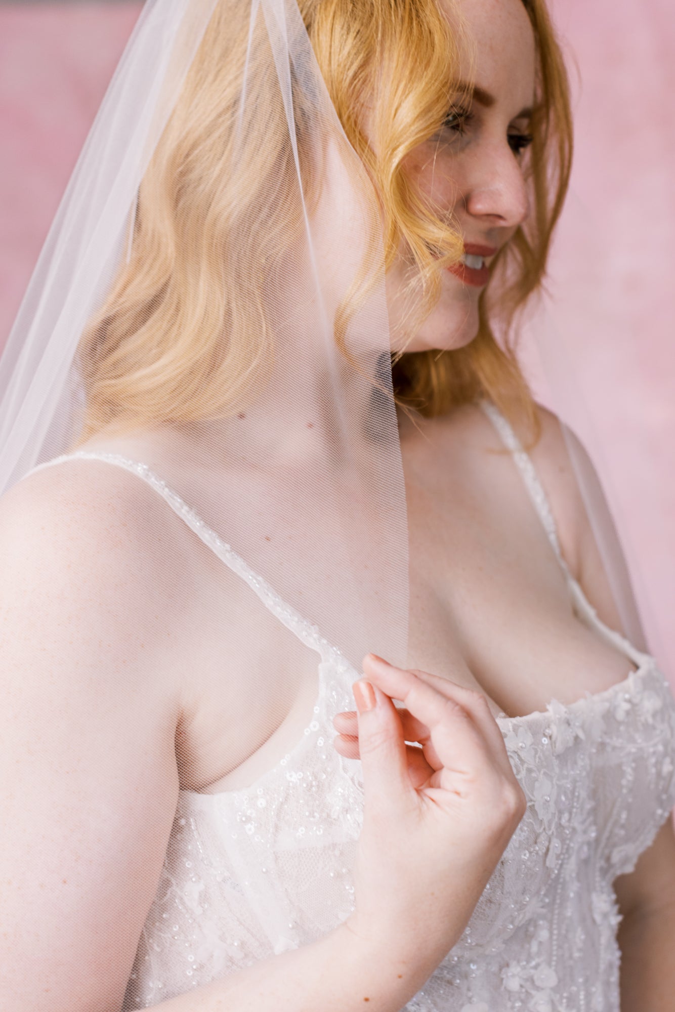 Rose Fingertip Veil